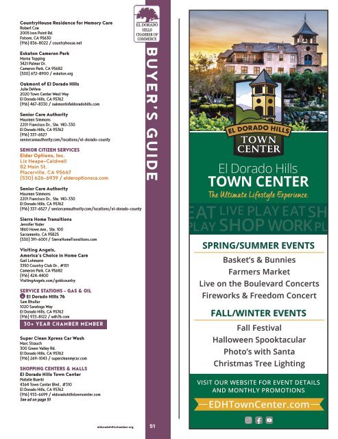 2022/2023 El Dorado Hills Chamber of Commerce Business Directory & Relocation Guide