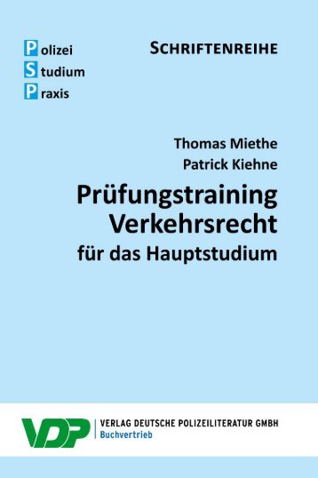 Prüfungstraining Verkehrsrecht für das Hauptstudium - Leseprobe