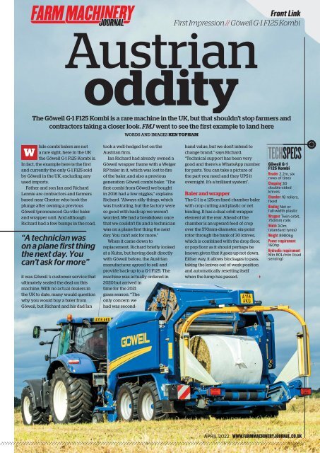 Farm Machinery Journal - G-1F125 Kombi