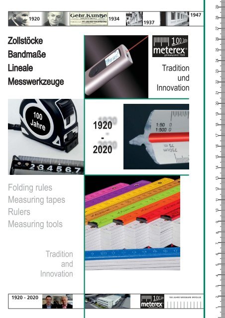 Katalog Zollstöcke, Lineale