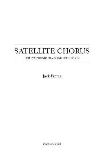  Satellite Chorus - SCORE