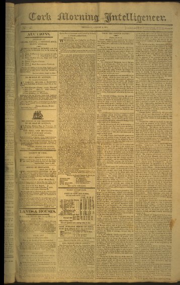 Cork Morning Intelligencer 8 August 1811