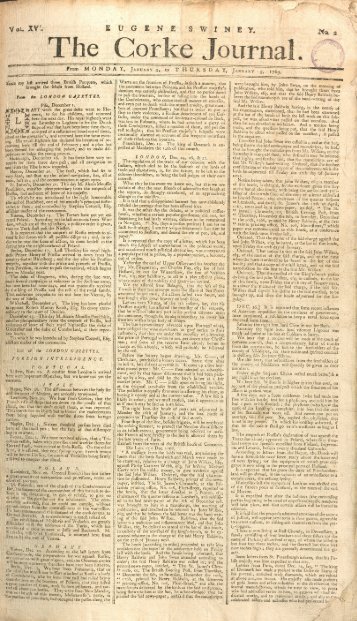 The Corke Journal 5 January 1769