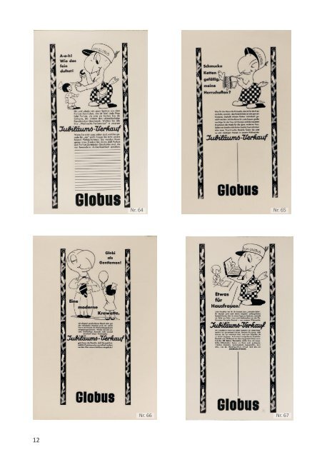Globi als Werbefigur Antiquariats-Katalog