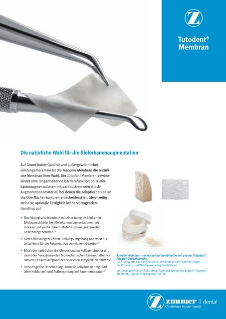 Tutodent® Membran - Zimmer Dental GmbH