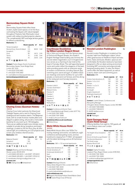 EvENt PLaNNEr's GuiDE 2012 - London & Partners