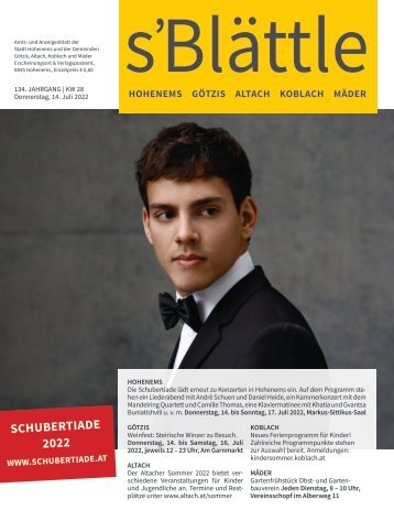 s'Blättle Nr. 28 - Do, 14. Juli 2022