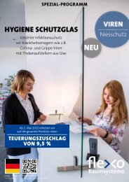 Katalog & Preisliste Hygieneschutzglas 