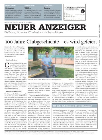 Neuer Anzeiger 14. Juli 2022
