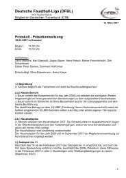 Protokoll - Präsidiumssitzung - Deutsche Faustball-Liga eV