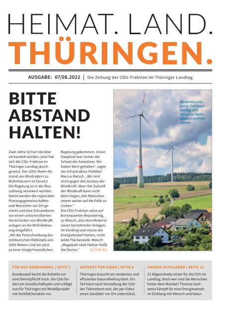 HEIMAT. LAND. THÜRINGEN. Ausgabe 07_08/22