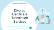 Divorce Certificate Translation Services