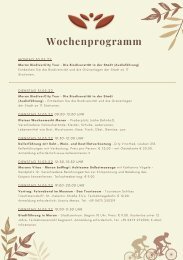 Wochenprogramm Mon-Son