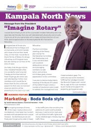 Rotary Club of Kampala Newsletter #2 - July 18, 2022