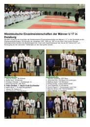 Westdeutsche Einzelmeisterschaften der ... - Judokreis Aachen