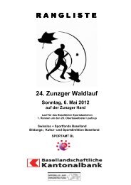 Rangliste 2012 online - Zunzger Waldlauf