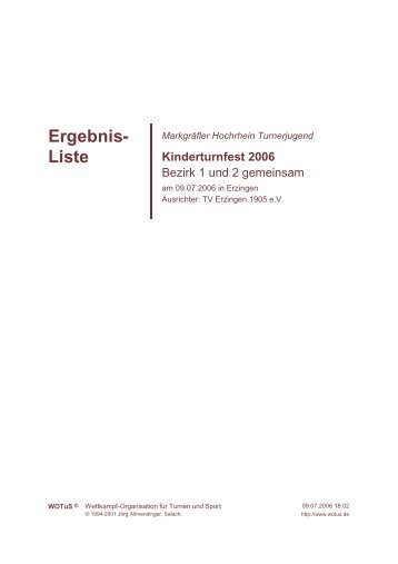 Ergebnis- Liste - MHTJ