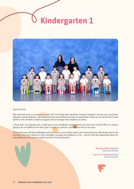 Nursery and Kindergarten Yearbook AY 2021-2022 (Pracha Uthit campus)