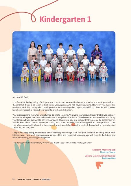 Nursery and Kindergarten Yearbook AY 2021-2022 (Pracha Uthit campus)