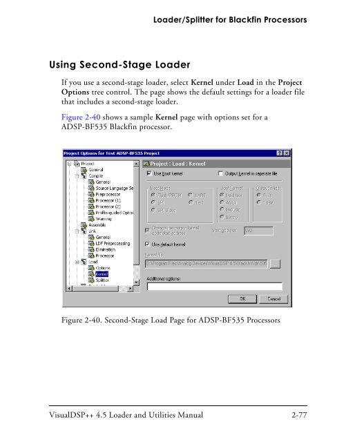 VisualDSP++ 4.5 Loader and Utilities Manual - Analog Devices