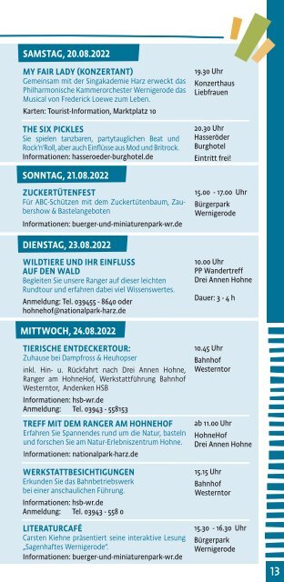 Wernigerode & Schierke August Tipps 2022
