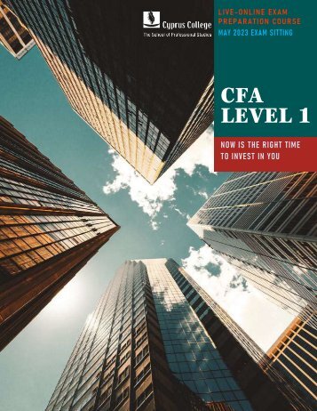 CFA LEVEL 1 BROCHURE_May 2023 Exam sitting