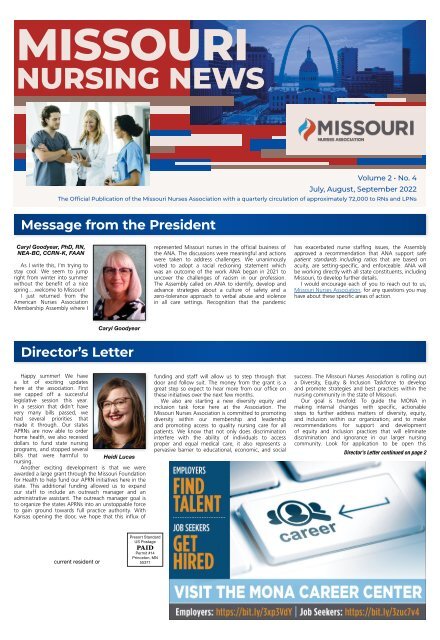 Missouri Nurse News - July 2022