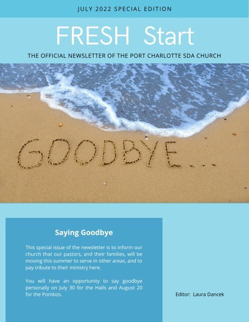 July 2022 FRESH Start SPECIAL EDITION