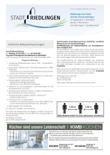 Amtliches Mitteilungsblatt Riedlingen 20.07.2022
