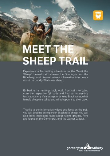 Meet the Sheep themed trail on the Gornergrat