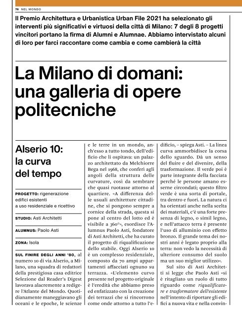 MAP - Magazine Alumni Politecnico di Milano #10