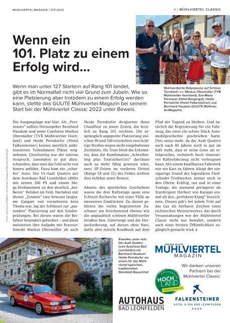 Mühlviertel Magazin Juli 2022 - 2