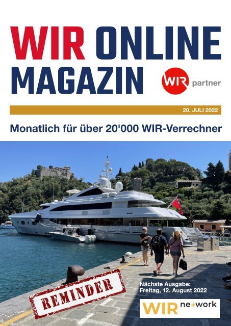 WIR ONLINE MAGAZIN JULI_21_2022