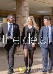 Sixth Form - The Detail - 2022