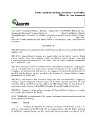 UCB/POR Billing Services Agreement - Ameren