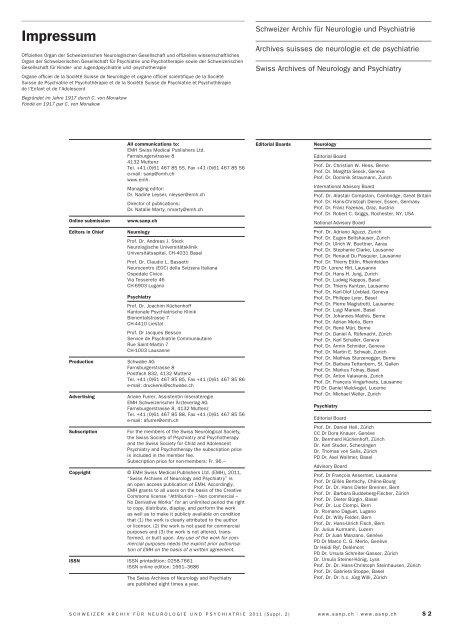 SANP - Supplementum Vol. 162 | Suppl. 2 - Kantonsspital Aarau