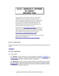 U.C.C. -- Article 5 -- Letters of Credit - Legal Information Institute