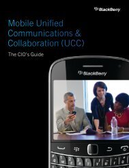 Mobile Unified Communications & Collaboration (UCC) - BlackBerry