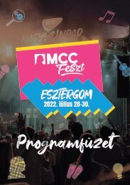 MCC Feszt 2022 - programfüzet