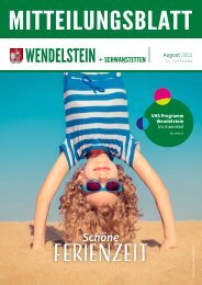 Mitteilungsblatt Wendelstein+Schwanstetten August
