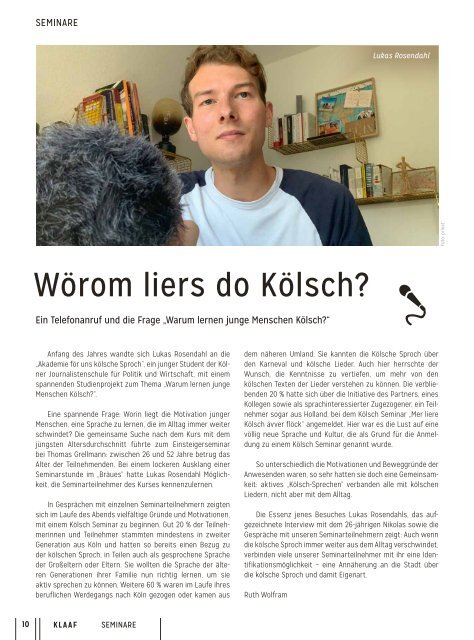 KLAAF Das kölsche Magazin Aug 22 - Jan 23