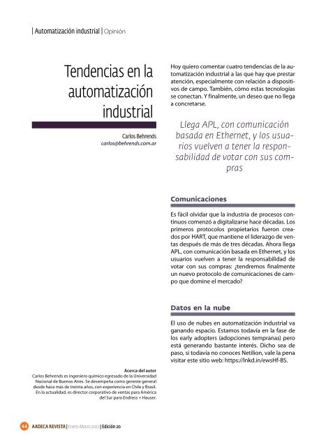 AADECA Revista 20 | Enero-Marzo 2022