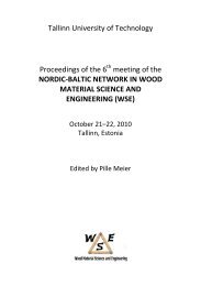 nordic-baltic network in wood material science and ... - SNS
