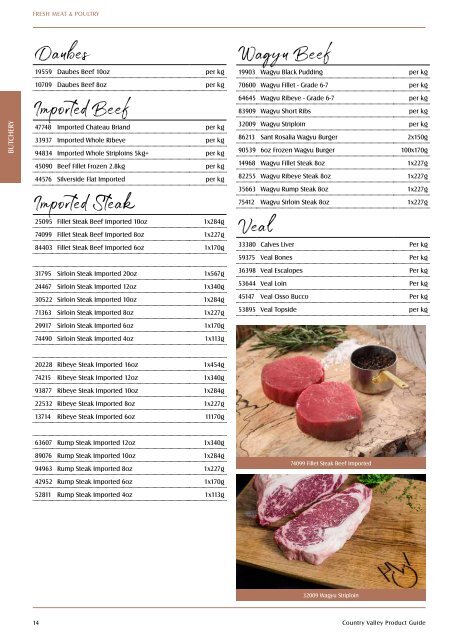 Country Valley Product Guide