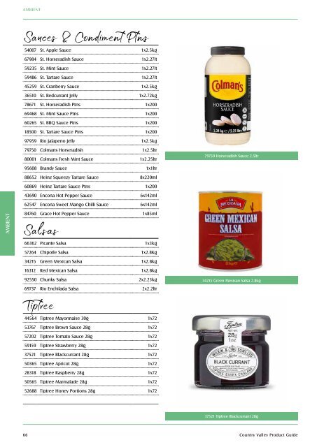Country Valley Product Guide