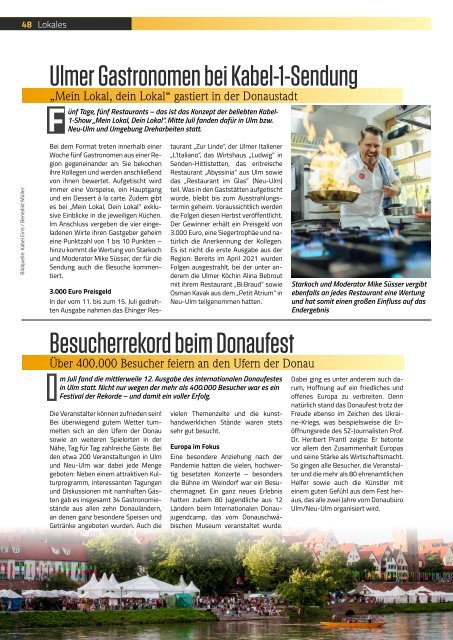 TRENDYone | Das Magazin – Ulm – August 2022