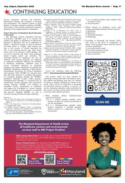 Maryland Nurse Journal - July 2022