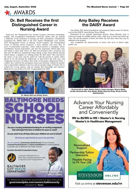 Maryland Nurse Journal - July 2022