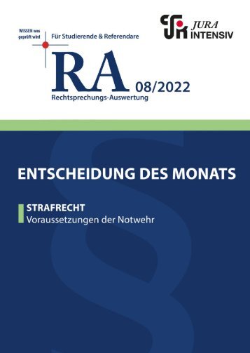 RA 08/2022 - Entscheidung des Monats