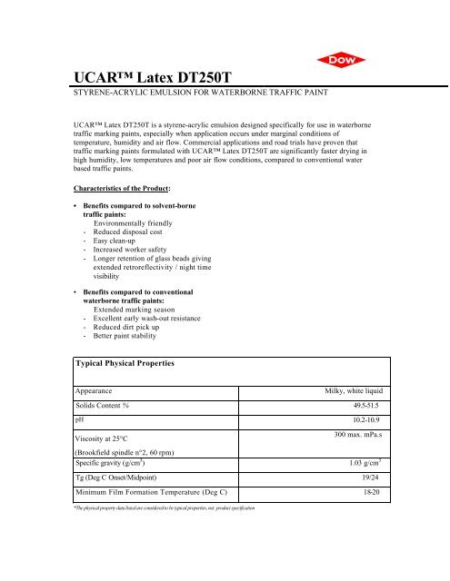 UCAR™ Latex DT250T - Mielco